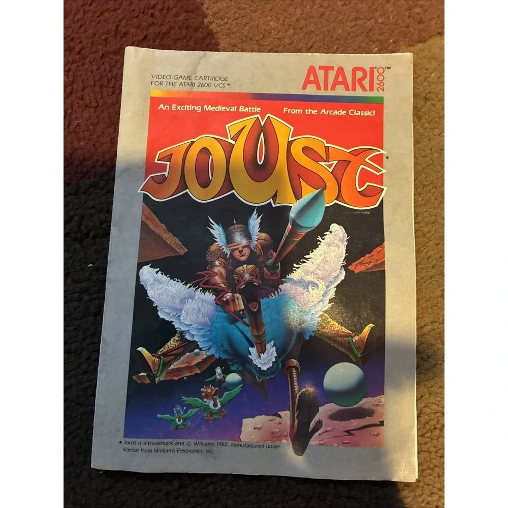 TESTED Joust (Atari 2600, 1983) Cartridge W/ Manual - Video